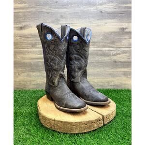 Smoky Mountain - Size 5R - Distressed Black / Blue Square Cowboy Boots 3944Y